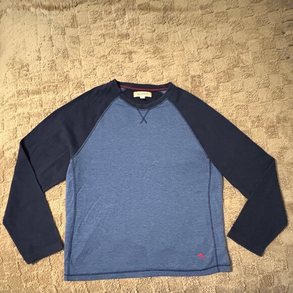 Tommy Bahama Mens Blue Raglan Long Sleeve Sweater Preppy Casual Shirt XXL - Picture 3 of 12